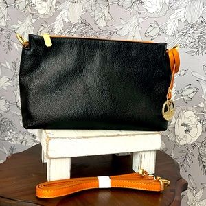 Valentina Black Leather Shoulder Bag